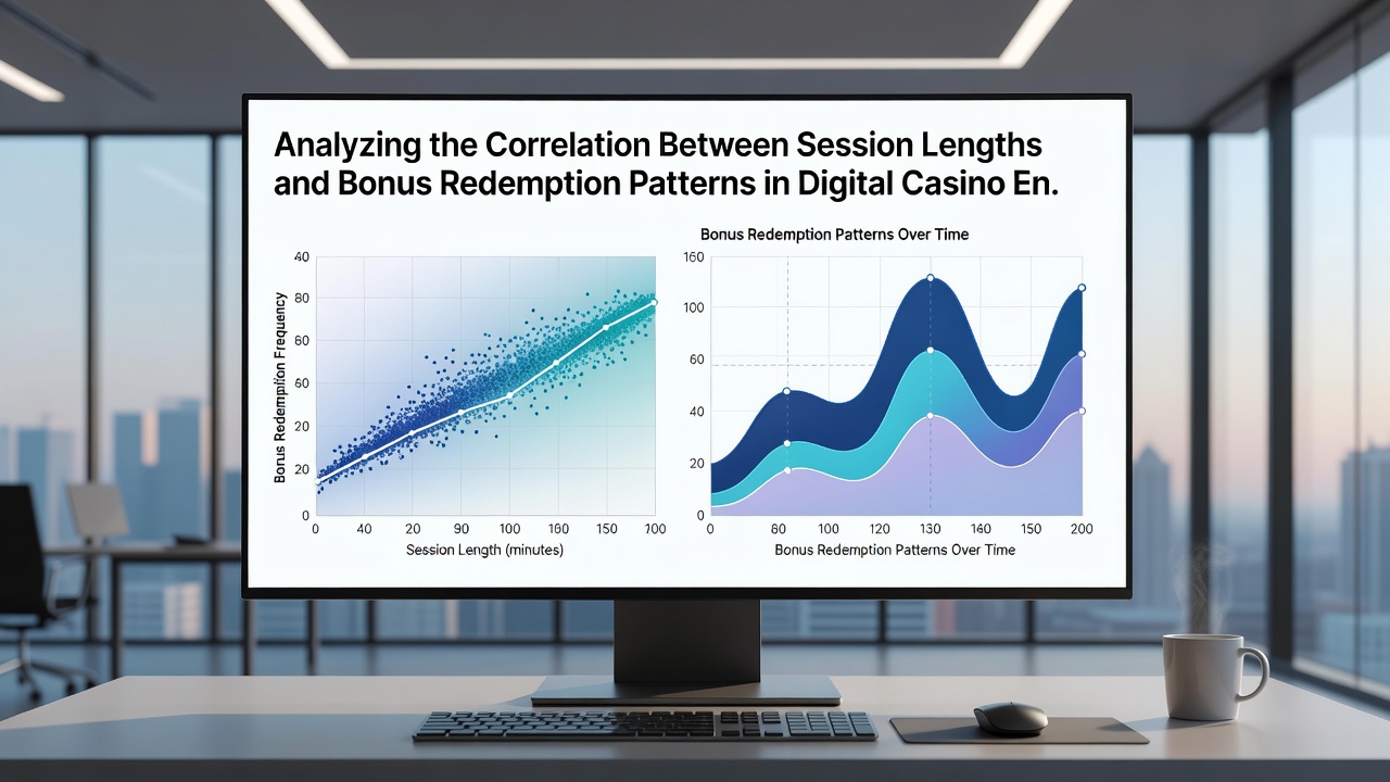Graph displaying session length versus bonus redemption frequency from casino analytics dashboard