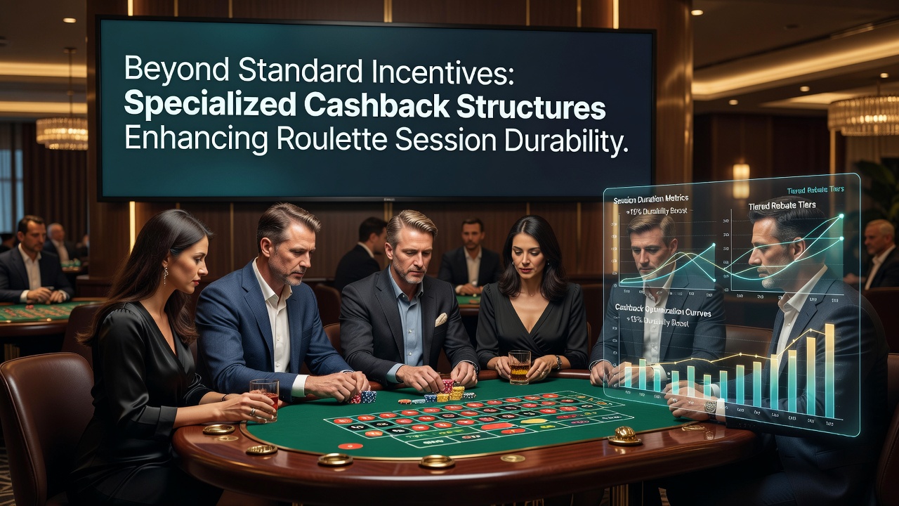 Analytics dashboard showing extended session metrics and cashback accumulation trends for roulette players