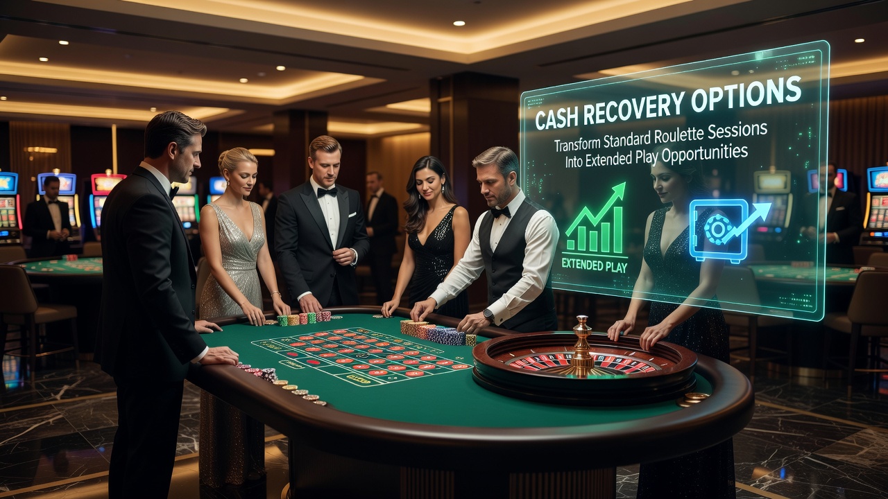 Player interface displaying cashback credit applied to roulette table balance