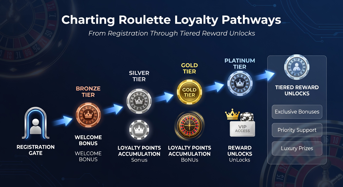 Tiered reward unlock levels illustrated for roulette loyalty programs