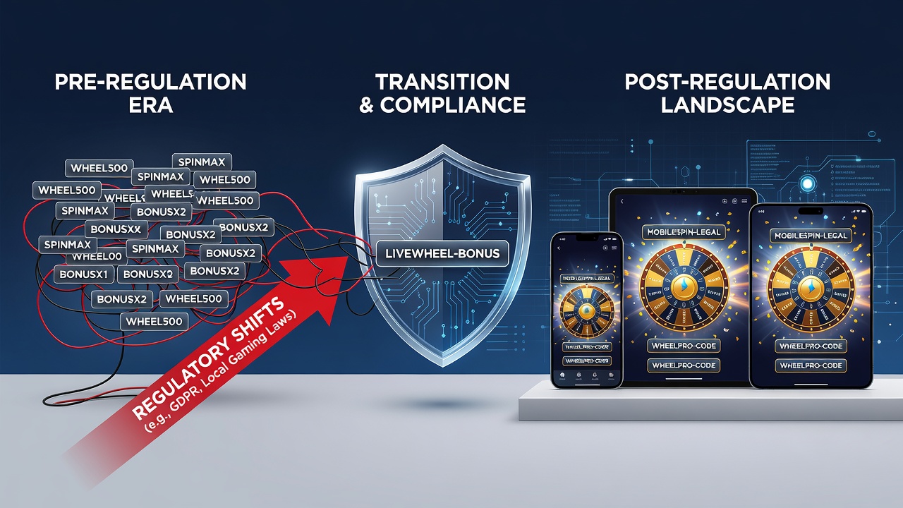 Regulatory compliance dashboard showing bonus code distribution metrics for live wheel games on mobile platforms