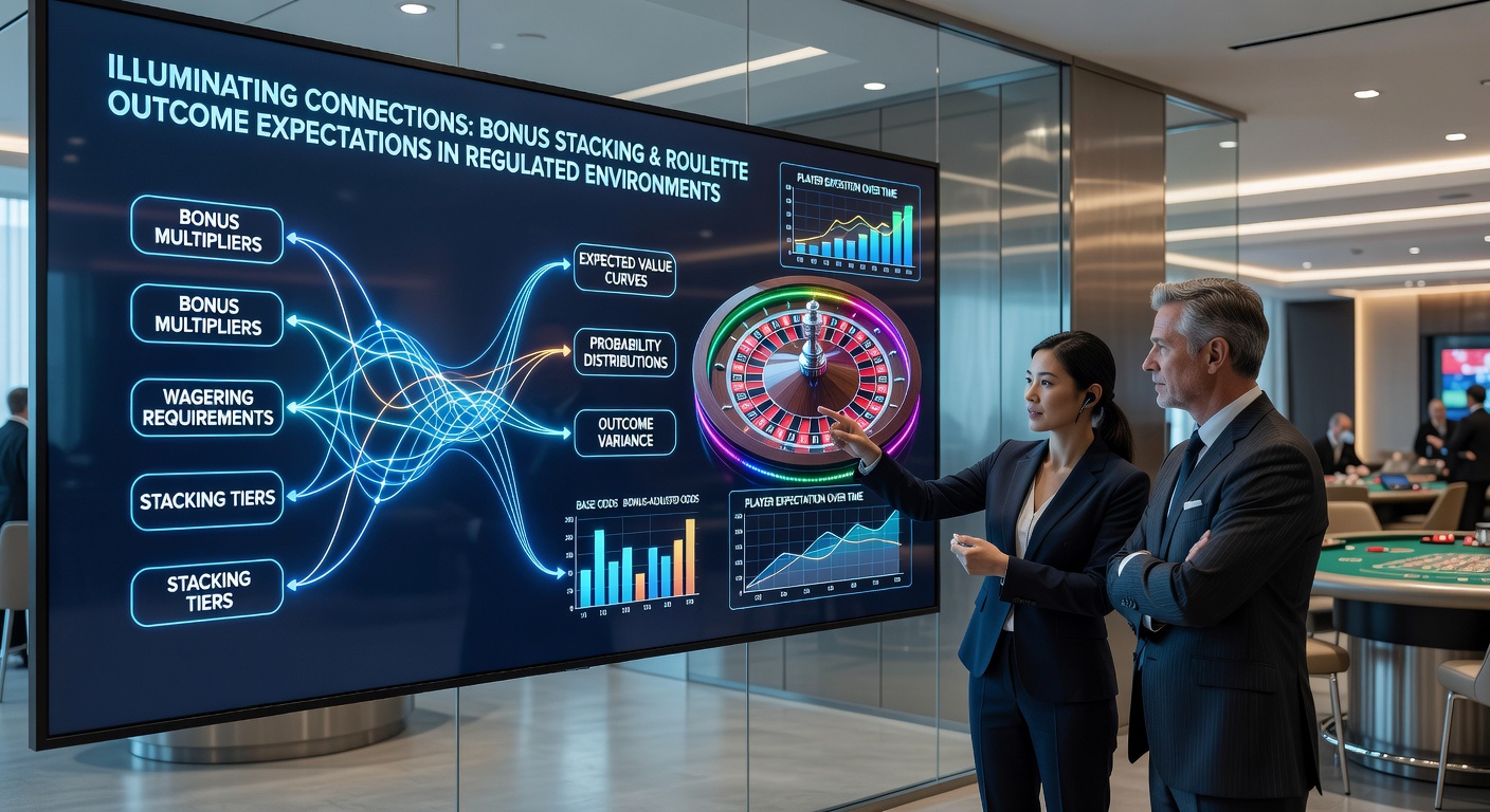 Data charts displaying bonus stacking correlations with roulette session metrics in licensed environments