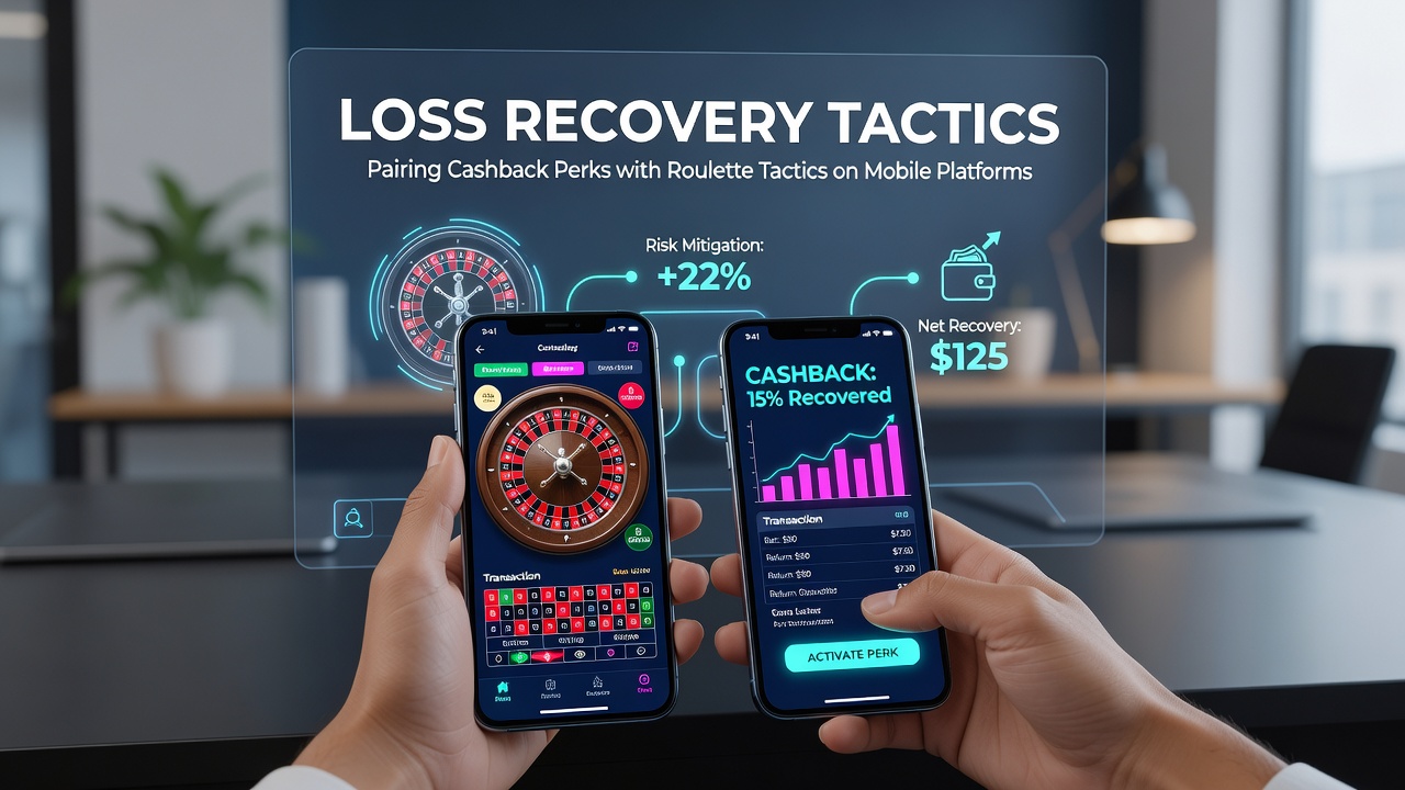 Smartphone screen displaying roulette table alongside cashback balance tracker