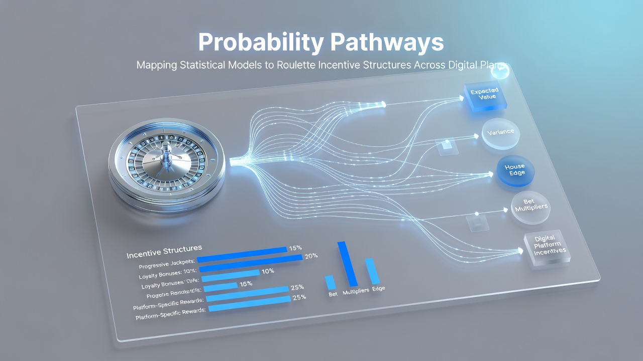 Digital platform interface showing overlaid statistical pathways for roulette incentives