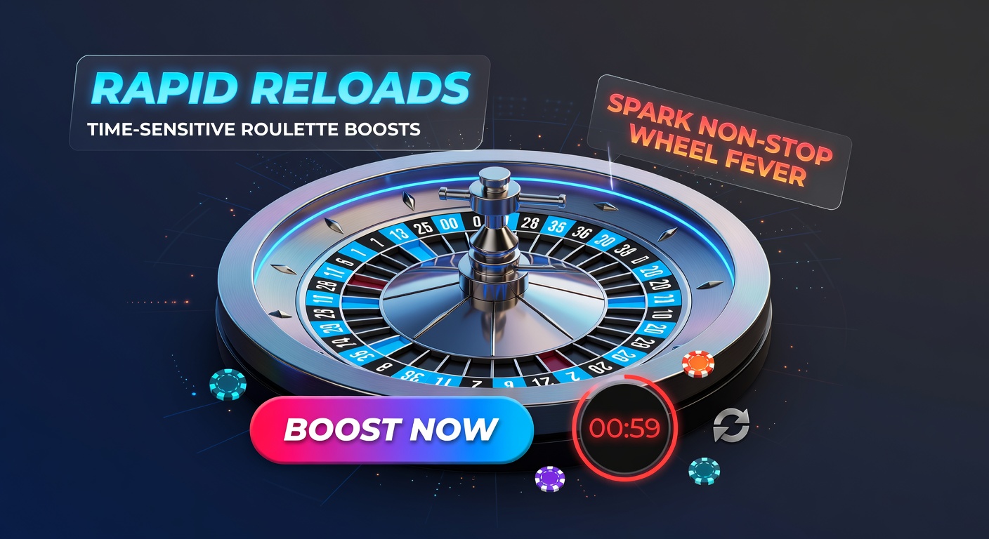 Close-up of mobile app screen displaying a 2-hour rapid reload timer ticking down on a live roulette table