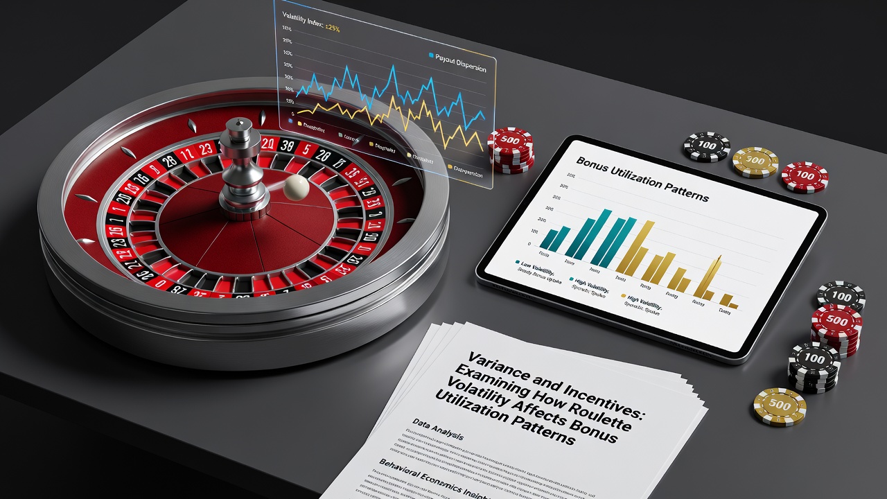 Charts showing bonus utilization trends across different roulette volatility levels