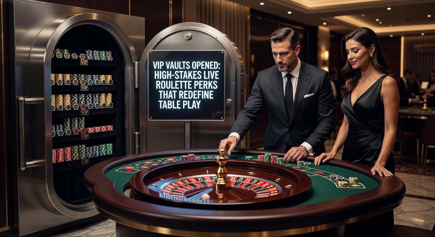 Glimpse inside a luxurious VIP live roulette vault with high-rollers at emerald-green tables under crystal chandeliers
